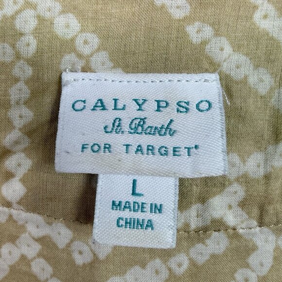 Calypso St Barth for Target Womens Large 3/4 Sleeve Tunic Top Embroidered V Neck - Picture 6 of 7